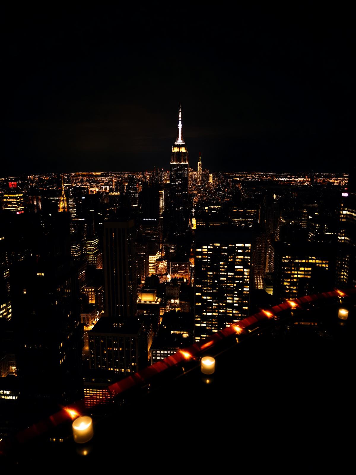 Manhattan skyline at night
