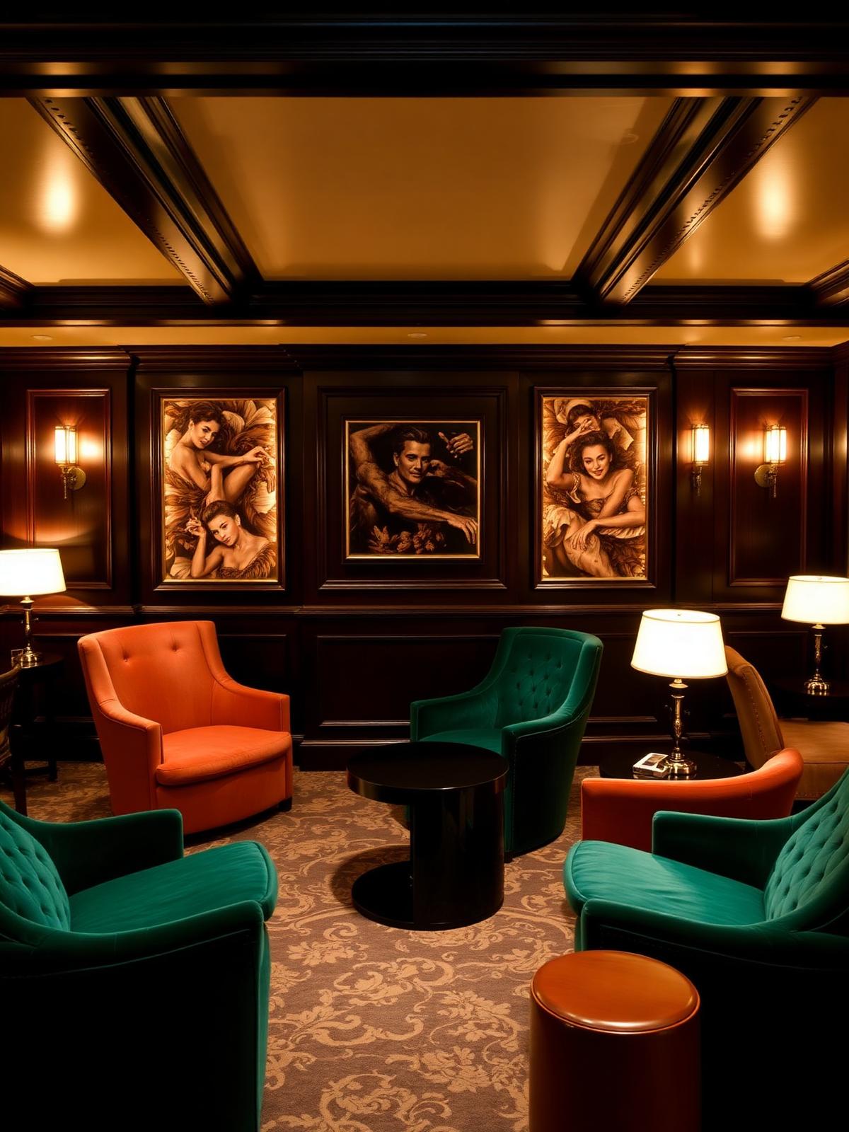 Members only club lounge