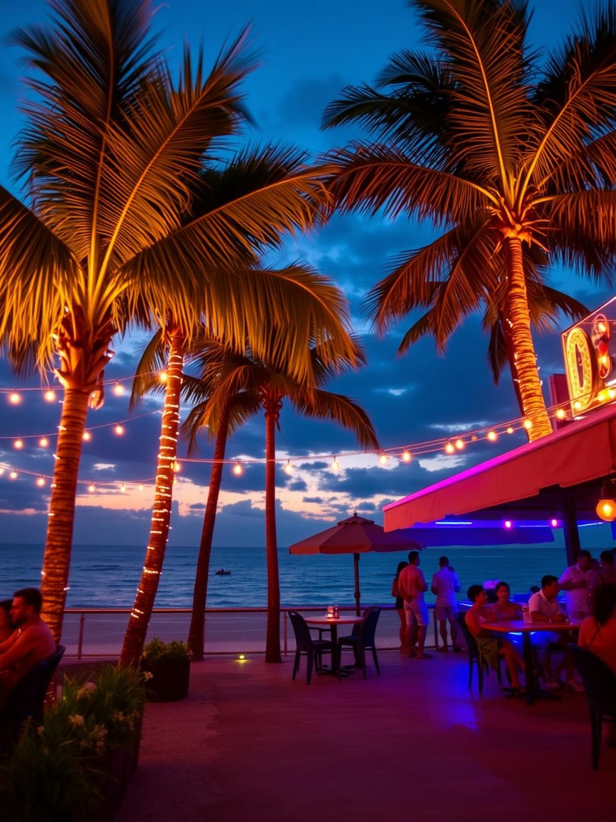 Miami beachfront nightlife