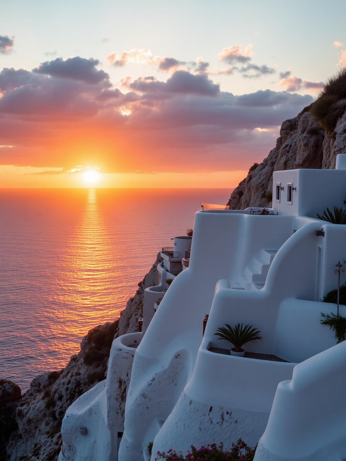 Ibiza sunset coastline